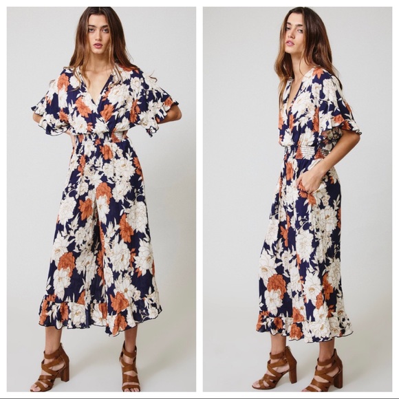 ShopEvelynne Pants - ✨LAST✨Boho Chic Floral Capri Wide leg jumpsuit